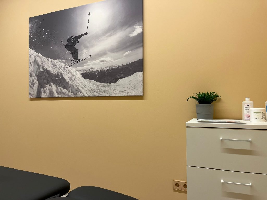 Wandbild mit Skifahrer